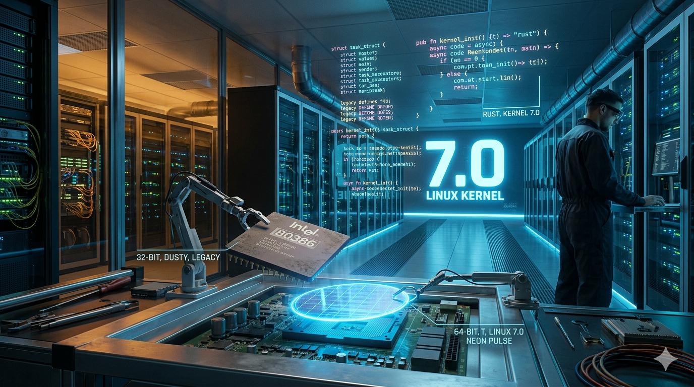 El adiós al «viejo mundo»: El Kernel Linux 7.0 y la eutanasia de los 32 bits