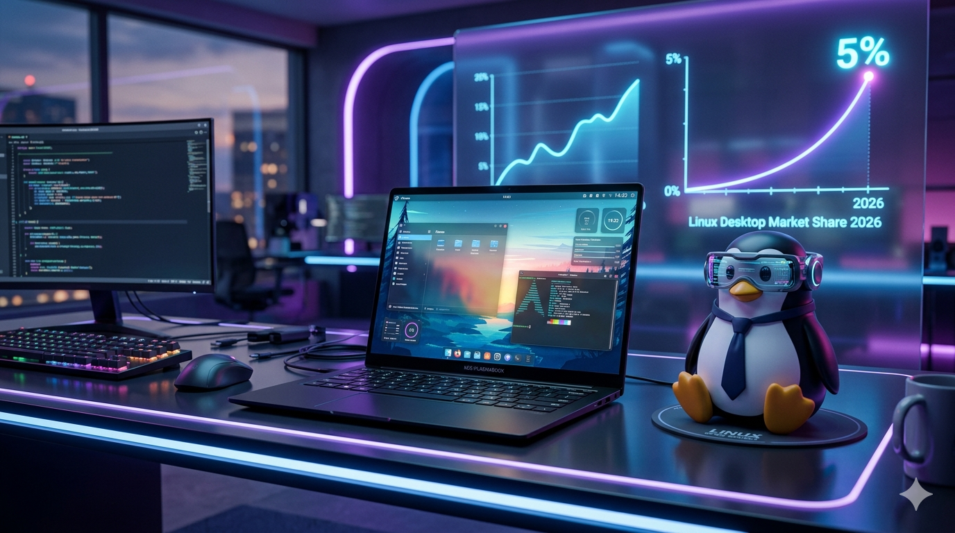 El «Año de Linux en el Escritorio» ya no es un meme: el pingüino conquista el 5%