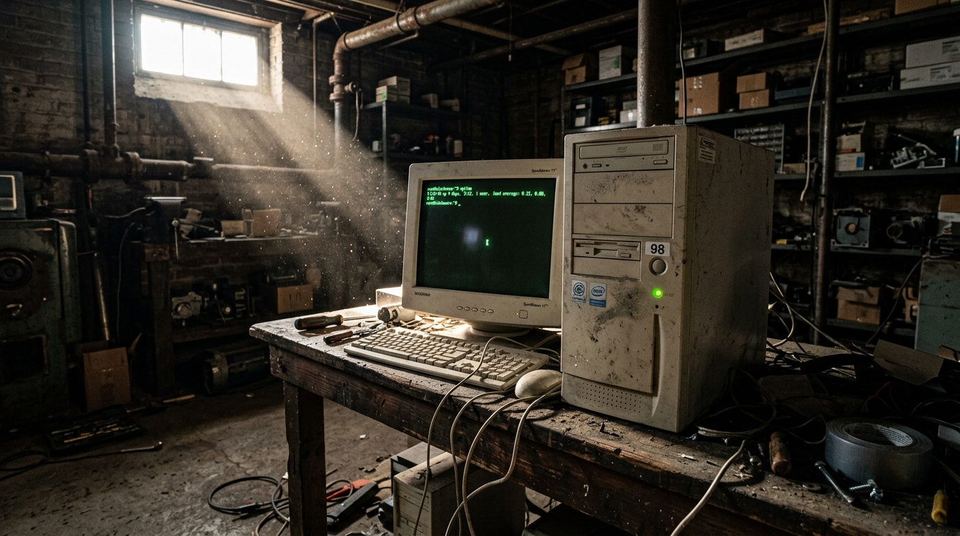 El fantasma en la máquina: descubren un servidor Linux funcionando ininterrumpidamente desde 1998 en un sótano industrial
